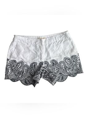 Michael Kors Embroidered linen shorts